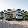 CANOPIA - Canopia Carport Double Arizona Wave 4,95 x 5,78 m Gris - vignette
