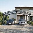 CANOPIA - Canopia Carport Double Arizona Wave 4,95 x 5,78 m Gris - vignette