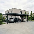 CANOPIA - Canopia Carport Double OSLO 9,01 x 5,96 m NOIRES - vignette