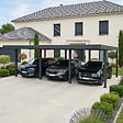 CANOPIA - Canopia Carport Double OSLO 9,01 x 5,96 m NOIRES - vignette