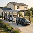 CANOPIA - Canopia Carport Camping-Car Alpine 12,9 x 3,59 m Gris - vignette