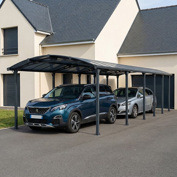 CANOPIA - Canopia Carport Arcadia 12,9 x 3,59 m Gris - large