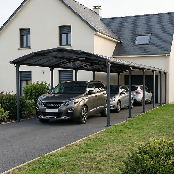 CANOPIA - Canopia Carport Arcadia 12,9 x 3,59 m Gris - large