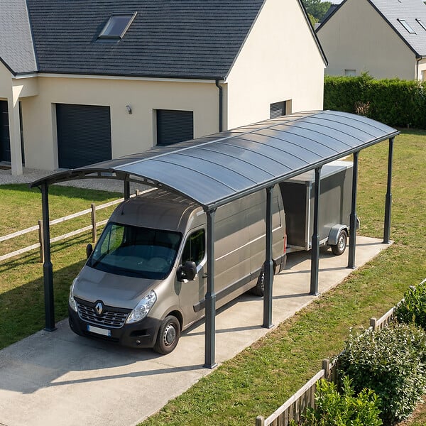 CANOPIA - Canopia Carport Camping-Car Alpine 10,7 x 3,52 m Gris - large