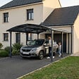 CANOPIA - Canopia Carport Arcadia 6,49 x 3,59 m Gris - vignette