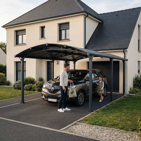 CANOPIA - Canopia Carport Arcadia 6,49 x 3,59 m Gris - large