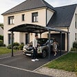 CANOPIA - Canopia Carport Arcadia 6,49 x 3,59 m Gris - vignette