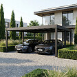 CANOPIA - Canopia Carport Double OSLO 6,07 x 5,96 m NOIRES - vignette