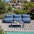 OVIALA - Salon de jardin modulable 3 places bleu pacific - Mixi - vignette