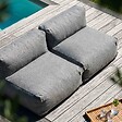 OVIALA - Salon de jardin modulable 3 places gris - Mixi - vignette