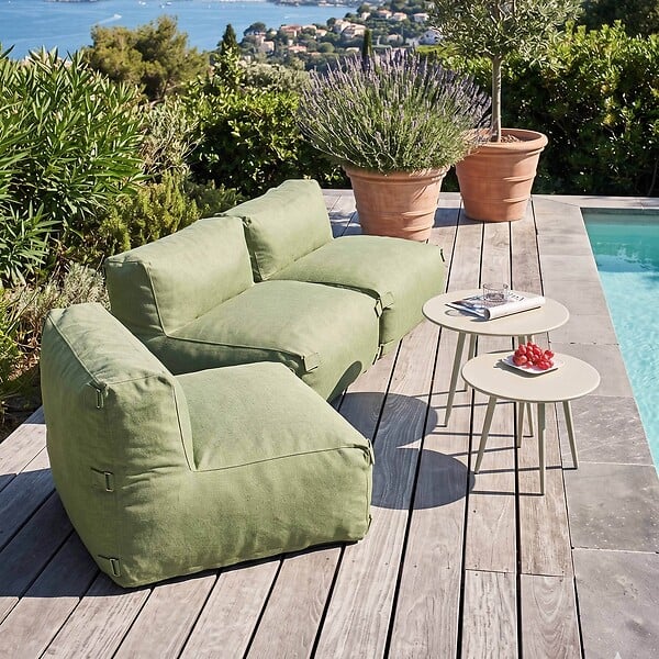 OVIALA - Salon de jardin modulable 3 places vert cactus - Mixi - large