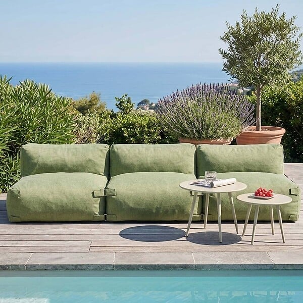 OVIALA - Salon de jardin modulable 3 places vert cactus - Mixi - large
