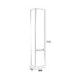 KIAMAMI VALENTINA - Colonne De Bain Suspendue Avec 2 Portes En Chêne Naturel - vignette
