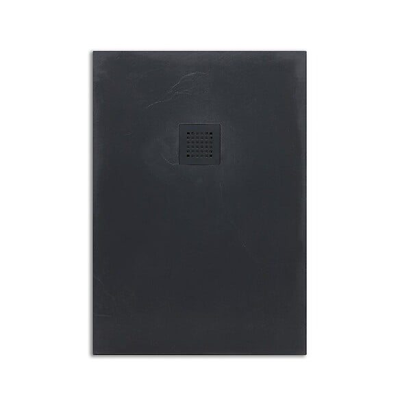 KIAMAMI VALENTINA - Receveur De Douche Muse 160X80 En Résine Anthracite + Couvercle De Bonde | Muse - large