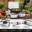 INTEC - Réchaud à gaz portable 1 feu 1500W Blanc Brûleur fonte amovible Gaz butane/propane Cuisson d'appoint Exterieure Camping GOLD - vignette