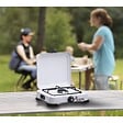 INTEC - Réchaud à gaz portable 1 feu 1500W Blanc Brûleur fonte amovible Gaz butane/propane Cuisson d'appoint Exterieure Camping GOLD - vignette