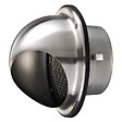 BLAUBERG - Grille ventilation murale ronde à capot inox brossé VMC extracteur ballon thermodynamique - Diamètre (mm): 150 - vignette
