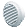 BLAUBERG - Grille aération ronde plastique blanc à ailettes inclinées DECOR avec moustiquaire - Diamètre (mm): 100 - vignette