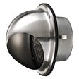 BLAUBERG - Grille ventilation murale ronde à capot inox brossé VMC extracteur ballon thermodynamique - Diamètre (mm): 125 - vignette
