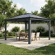 CANOPIA - Canopia Tonnelle de jardin Dallas 3,6X4,3 Gris - vignette