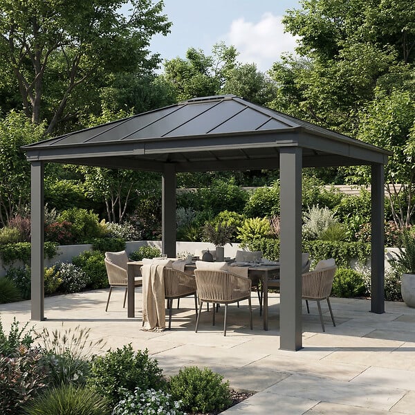 CANOPIA - Canopia Tonnelle de jardin Dallas 3,6X4,3 Gris - large