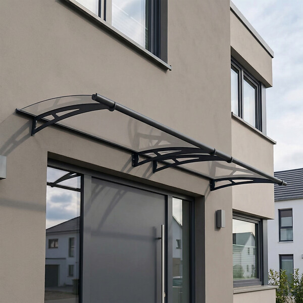 CANOPIA - Canopia Marquise de porte Aquila 302 x 91,5 cm Grise - large