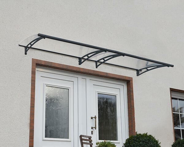 CANOPIA - Canopia Marquise de porte Aquila 302 x 91,5 cm Grise - large