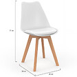 ID MARKET - Lot de 6 chaises scandinaves SARA mix color taupe, beige et blanc - vignette