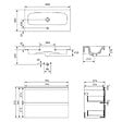 CERSANIT - Meuble salle de bain-80x37.5cm-Gain de place-Blanc Brillant-Moduo Slim - vignette