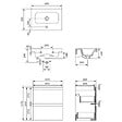 CERSANIT - Meuble salle de bain-50x35cm-Gain de place-Blanc Brillant-Moduo Slim - vignette