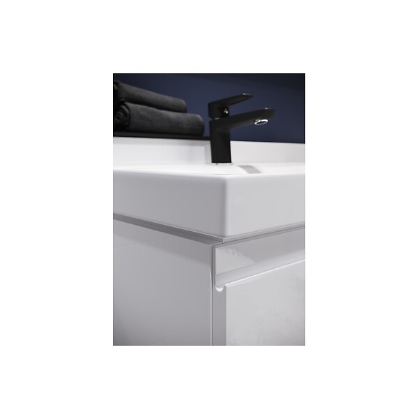 CERSANIT - Meuble salle de bain-50x35cm-Gain de place-Blanc Brillant-Moduo Slim - large