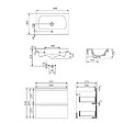 CERSANIT - Meuble salle de bain-60x37.5cm-Gain de place-Blanc Brillant-Moduo Slim - vignette
