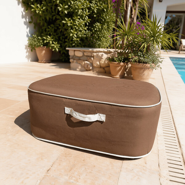 COCO LOUNGE - Pouf de jardin gonflable NUMA Collection Moka - chocolat - large
