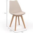 ID MARKET - Lot de 4 chaises scandinaves SARA beige pour salle à manger - vignette