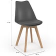 ID MARKET - Lot de 8 chaises scandinaves SARA mix color gris foncé x2, terracotta x3, beige x3 - vignette