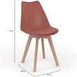 ID MARKET - Lot de 6 chaises scandinaves SARA mix color terracotta x3 et beige x3 - vignette