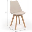 ID MARKET - Lot de 6 chaises scandinaves SARA beige pour salle à manger - vignette