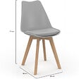 ID MARKET - Lot de 6 chaises scandinaves SARA mix color bleu x2, gris clair, gris foncé x2, jaune - vignette