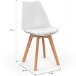 ID MARKET - Lot de 6 chaises scandinaves SARA blanches pour salle à manger - vignette