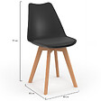 ID MARKET - Lot de 8 chaises scandinaves SARA noires pour salle à manger - vignette