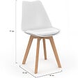 ID MARKET - Lot de 8 chaises scandinaves SARA mix color pastel rose x2, blanc x2, gris clair x2, bleu x2 - vignette