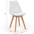 ID MARKET - Lot de 8 chaises scandinaves SARA mix color blanc x2, gris clair x2, gris foncé x2, noir x2 - vignette