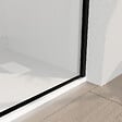 AURLANE - Paroi de Douche avec Volet Pivotant 90+40x195cm - Verre 8mm Anticalcaire - Motifs et Profilés Noir - vignette