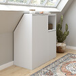 ID MARKET - Ensemble armoires sous pente 2 portes + 1 porte et 1 niche TOMI blanc - vignette