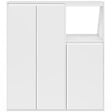 ID MARKET - Ensemble armoires sous pente 2 portes + 1 porte et 1 niche TOMI blanc - vignette