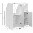 ID MARKET - Ensemble armoires sous pente 2 portes + 1 porte et 1 niche TOMI blanc - vignette