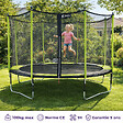 KANGUI - KANGUI Trampoline de jardin 365 cm + filet de sécurité JUMPI Vert/Noir 360 - vignette