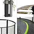 KANGUI - KANGUI Trampoline de jardin rond 305 cm + filet de sécurité - PUNCHI Vert 300 - vignette