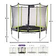 KANGUI - KANGUI Trampoline de jardin 305 cm + filet de sécurité JUMPI Vert/Noir 300 - vignette