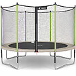 KANGUI - Trampoline jardin Ø 430 cm + filet de sécurité - JUMPI 430 - Taupe/Vert - vignette